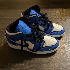 Blue and White High Top Jordan’s